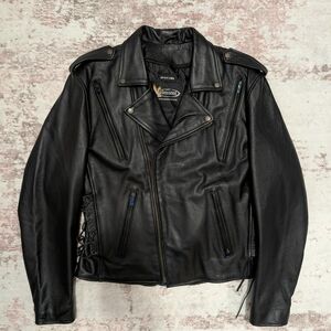 Element Black Real Leather Moto Jacket - S